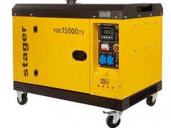 Stager YDE15000T3 Generator insonorizat 14kVA, 19A, 3000rpm, trifazat, diesel, pornire electrica